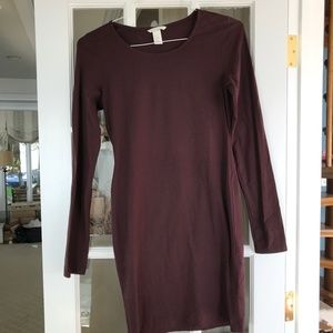 H&M Maroon Jersey Dress